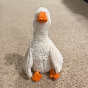 Plush White and Orange Duck Toy